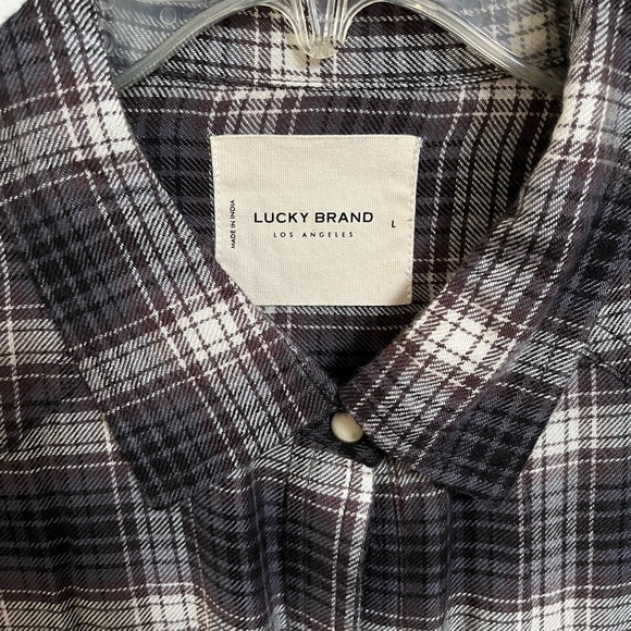Lucky Brand Plaid Western Babydoll Shirt - NWT! - Picture 5 of 9
